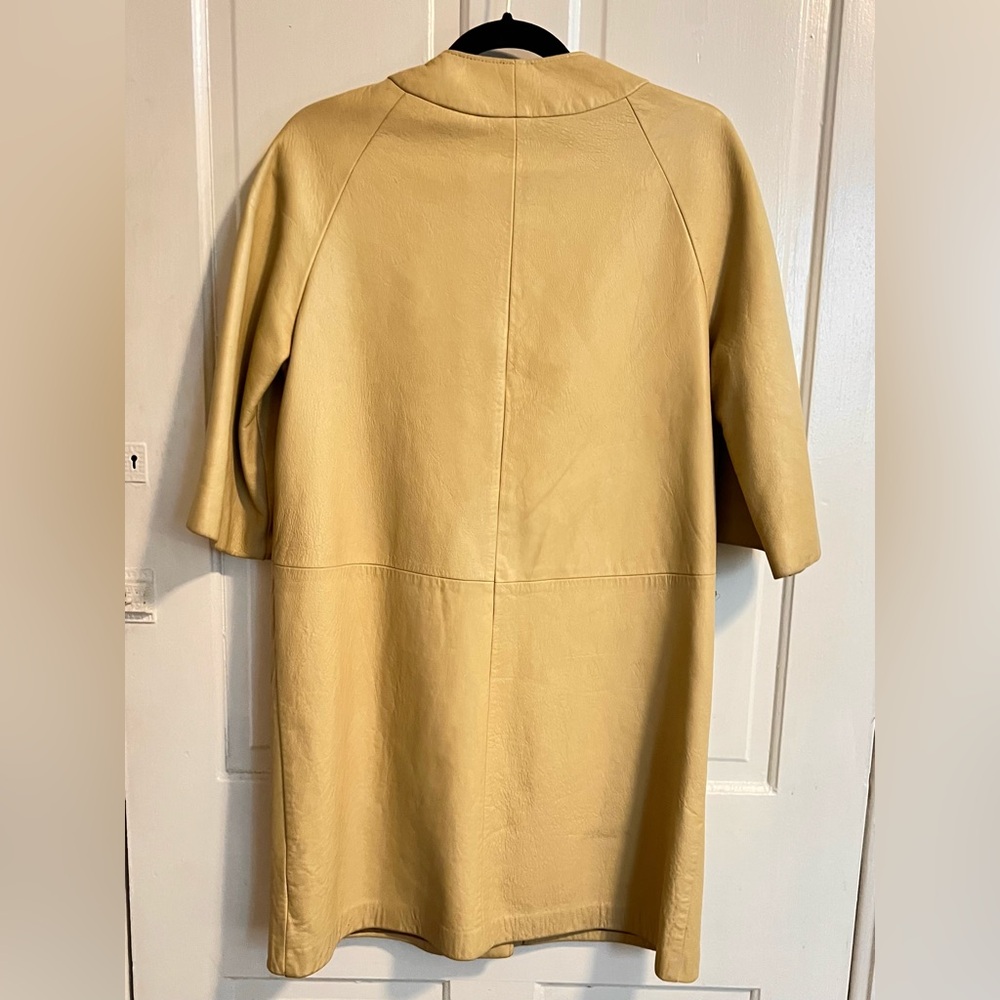 RARE Vtg 60s 70s Leathers by NEW ENGLAND SPORTSWEAR Coat USA Gold Crest Button - Picture 2 of 11